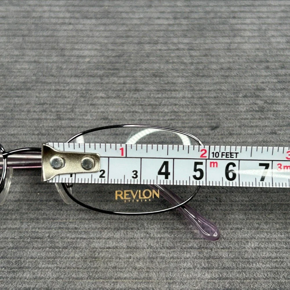 Revlon RV 510 Plum Oval Y2k Eyeglasses Metal Frames Purple Designer Eyewear
